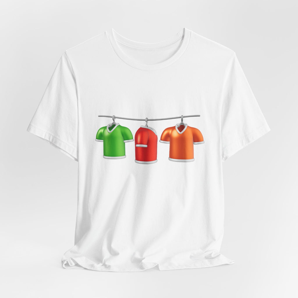 Laundry Day Graphic Tee — Colorful Shirts on a Clothesline T-Shirt