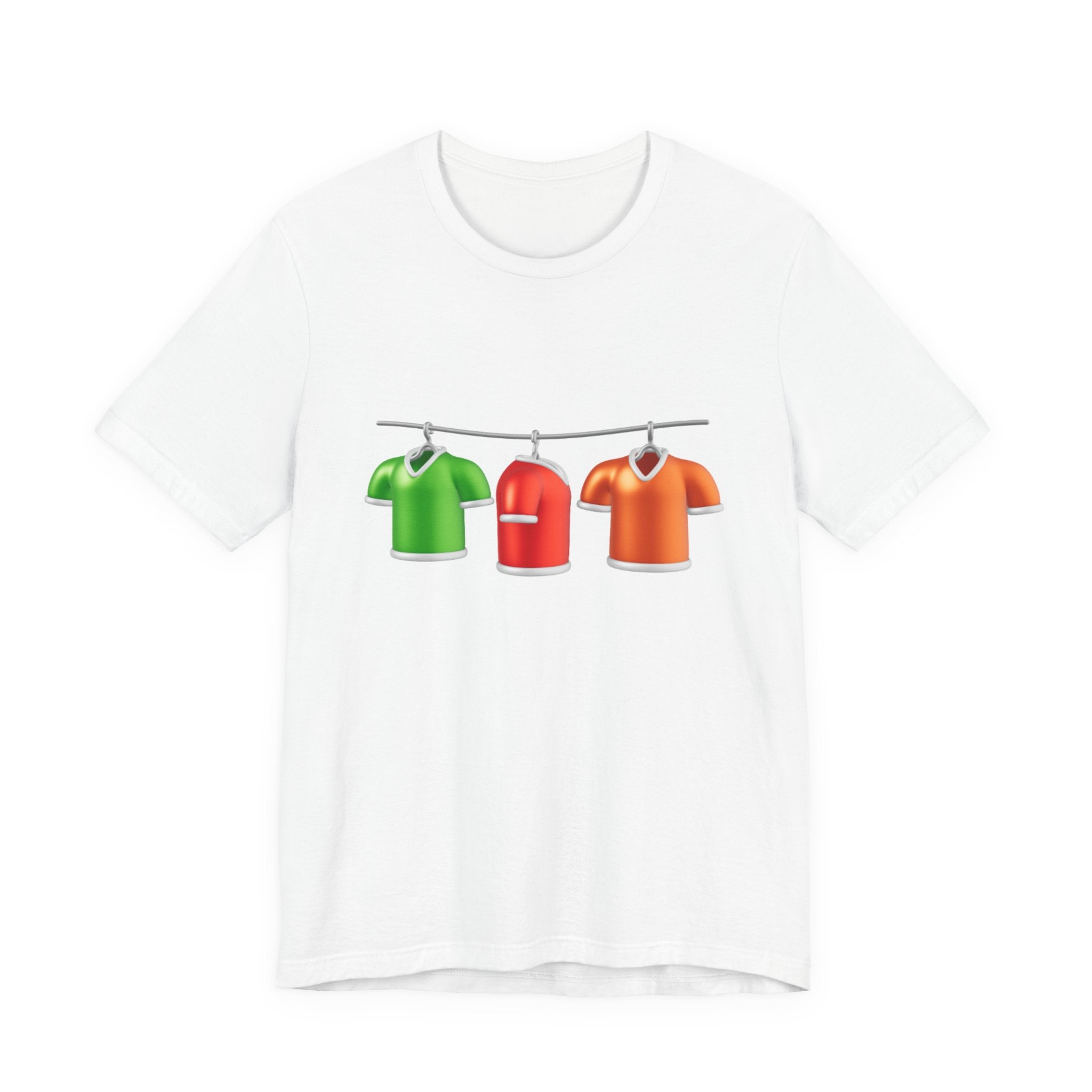 Laundry Day Graphic Tee — Colorful Shirts on a Clothesline T-Shirt